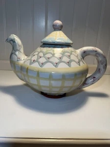 Mackenzie Childs Teapot Kings Ferry Pattern 1989 - Picture 1 of 10