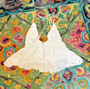 Vintage Abercrombie and Fitch Y2K Babydoll Top Belle White Ivory Size XS - Picture 1 of 3