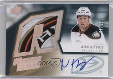 2015-16 SPx 2005-06 Retro Fabrics /10 Nick Ritchie RPA Rookie Patch Auto RC