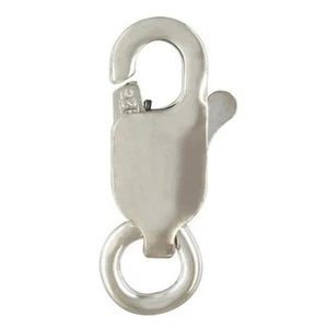 925 Sterling Silver 8mmX3mm Lobster Clasp w/ Jump Ring 5 or 10 pcs - Picture 1 of 1