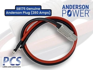 35mm² Hi Flex Battery Cable + Genuine Anderson SB175 (up to 280Amp) M8 Terminals - Picture 1 of 10