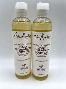 SheaMoisture Daily Hydration Body Oil Virgin Coconut Oil 8oz 2 Pack - Picture 1 of 6