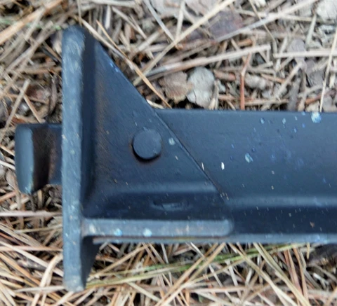 Rare!  Unique Single Very Odd Antique Straight Iron Bedrail Cover