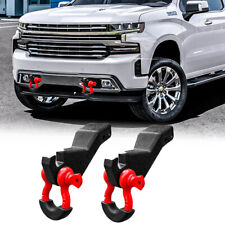 Front Tow Hook Mount Bracket & D-Rings Kits For 2019-2023 Chevy Silverado 1500