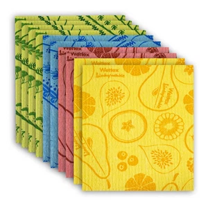 Paquete de 10 paños de cocina suecos originales para cocina - papel reutilizable ecológico - Imagen 1 de 3