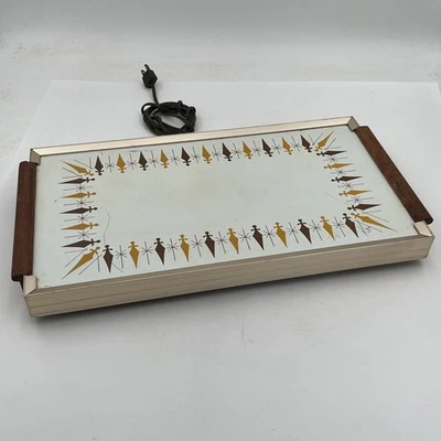 Bandeja eléctrica caliente vintage MCM Cornwall 16x9 plato de calentamiento cocina de mediados de siglo Foto 1 de 4