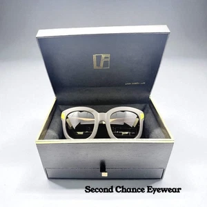 Linda Farrow Luxe LFL/1/6 Grey Gold Oversized Vintage Sunglasses-DEADSTOCK-JAPAN - Picture 1 of 24