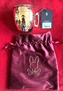 PSYCHO BUNNY PB MULE COPPER TUMBLER CUP MUG AND VELVET BAG ** NEW in BOX ** - Picture 1 of 3