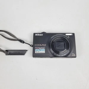 Nikon Coolpix S6100 16MP Digital Camera Black Parts Only ( Lens Error ) - Picture 1 of 9