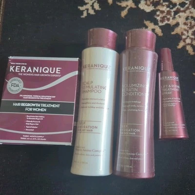 Keranique Kit de Tratamiento de Regeneración del Cabello 4 Piezas - Suministro para 90 Días Foto 1 de 4