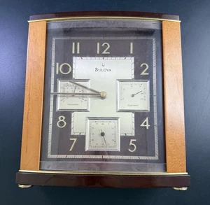 Bulova desk clock With Thermometer And Hygrometer Vl04 - Picture 1 of 5