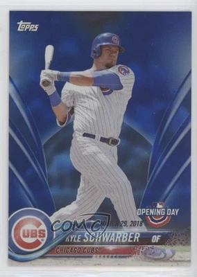 2018 Topps Opening Day Rainbow Blue Foil Kyle Schwarber #24 - Image 1 of 3