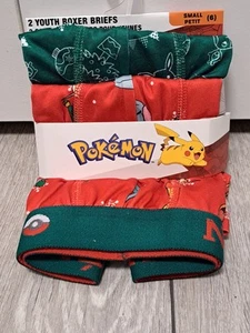 Brand New Pack Of Pokémon Youth Boy's 2 Pairs Boxer Briefs - Picture 1 of 2