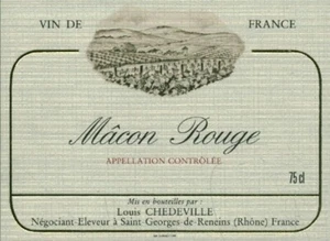 Etiquette de vin Macon Rouge vin de France - Picture 1 of 1