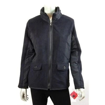 Style & Co. Chaqueta Mujer Mediana Deportiva Polar‎ Panel Chaqueta con Capucha Negra M Foto 1 de 4