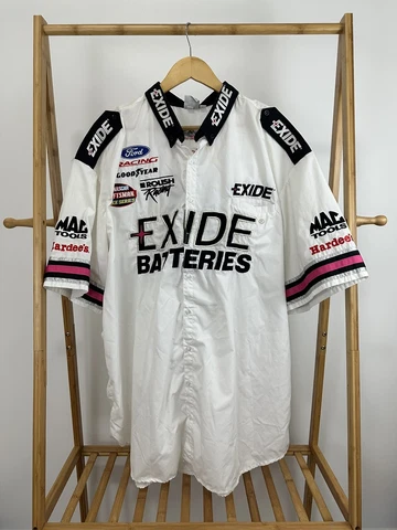 VTG Jeff Burton Exide Batteries Ford Nascar Craftsman Team Pit Crew Shirt 3XL Cover