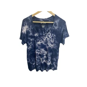 American Eagle Soft & Sexy Blue Tie-Dye T- Shirt S Oversized Stretch - Picture 1 of 4