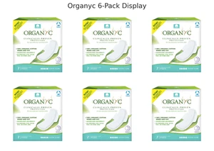 6 Boxes x 7pk Organic Cotton Overnight Feminine Pads Super Flow Overnight - Picture 1 of 6