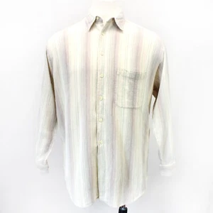 Barneys New York designer 100% Cotton Striped Woven Long Sleeve Shirt XL - Picture 1 of 7
