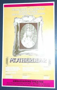 1980 Polly James Margaret Lockwood Flyer Motherdear Ambassadors Theatre London - Picture 1 of 2
