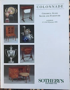 SOTHEBYS Auction Catalog 1/17/1995 Ceramics, Glass, Silver & Furniture - London* - Picture 1 of 8