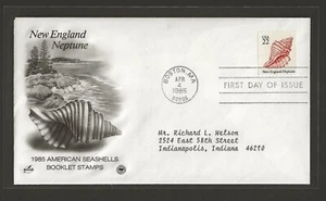 1985 US 22c American Seashells Stamp FDC New England Neptune Scott #2121a - Picture 1 of 2