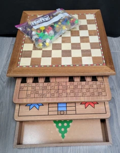 Cardinal Games Real Wood Multiple Games Retro 1980’s Classic Game Boards - Picture 1 of 12