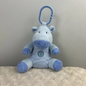 Child of Mine by Carter's Blue Zebra Plush Stuffed Animal Press Paw Hanging Toy - Picture 1 of 6