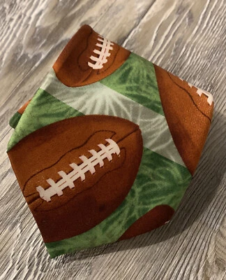 Prendas para el cuello Eagle 100 % seda verde/marrón fútbol fútbol deporte entrenador equipo corbata Foto 1 de 4