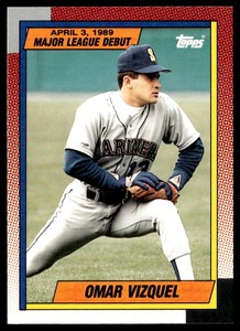1990  Topps Major League Debut 1989 #132 Omar Vizquel  Mariners
