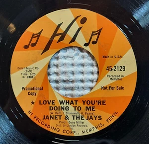 JANET & THE JAYS Love What You're Doing Pleading Orig '67 HI Promo Soul VG+ - Imagen 1 de 1