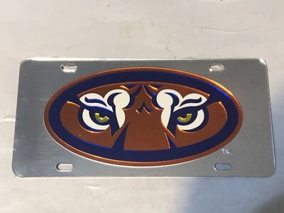 Auburn University Tigers Mascot Silver Mirror vanity License plate tag - Image 1 of 2