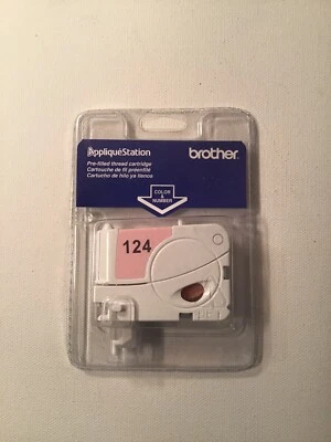 BROTHER APPLIQUE STATION PRE FILLED THREAD CARTRIDGE # 124 pink- New - Image 1 of 2