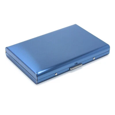 Estuche para tarjetas de crédito inteligentes de acero billetera tecnología RFID proteger titular de tarjetas de visita✔ Foto 1 de 4