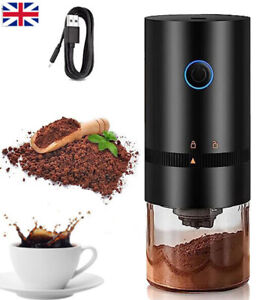 Portable Electric Burr Coffee Grinder USB Cordless W/ Multiple Grinding Settings