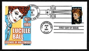 USA, SCOTT # 3523, HOUSE OF FARNAM PICTORIAL DUAL CANCEL FDC COVER LUCILLE BALL - Picture 1 of 1