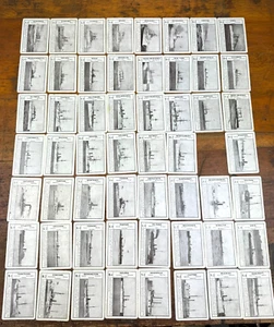 C.1915 White Squadron, Fireside Card Game, U.S. Naval Ships, 55/56 Near Complete - Picture 1 of 24