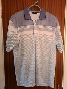 Tom Hagan Golf Polo Shirt Medium M striped - Picture 1 of 7