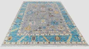 Alfombras Oushak anudadas a mano con alfombras 100 % lana, alfombras de salón hechas a pedido - Imagen 1 de 6