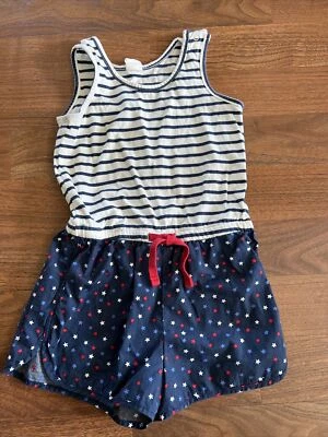baby gap girl romper one piece stars stripes red white blue sz 4 Patriotic - Image 1 of 3