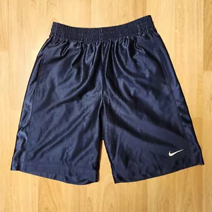 Nike Pantalones Cortos de Baloncesto Hombre Talla Mediana M Azul Marino Pesado Swoosh Logo Bolsillos - Imagen 1 de 8