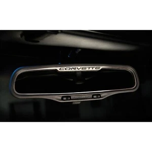 Bisel de ajuste del espejo retrovisor con emblema y atenuación automática para Corvette C5 2001-04 - Imagen 1 de 2