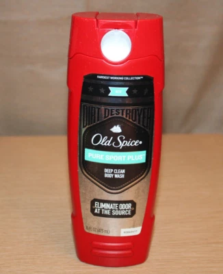 OLD SPICE Dirt Destroyer PURE SPORT PLUS lavado corporal de limpieza profunda 16 oz NUEVO raro difícil de encontrar Foto 1 de 4