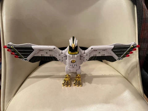 Bandai 95 Power Rangers Falconzord White Falcon Eagle Bird Megazord Figure Used Cover