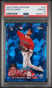 💎2023 Topps Chrome Sapphire Edition #129 Nolan Jones RC CLE Guardians PSA 10💎 - Foto 1 di 2
