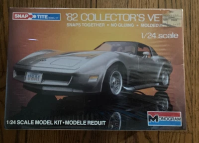 Monogram Snap-Tite 1:24 scale '82 Collectors Vette Model Kit Factory SEALED NEW - Image 1 of 2