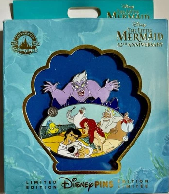 Prendedor Jumbo Ursula Ariel LE Parques Disney 2024 La Sirenita 35 Aniversario Foto 1 de 2