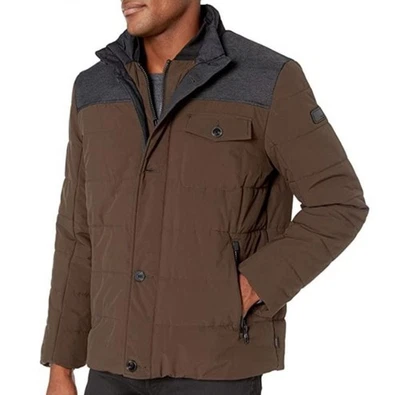 TUMI Men's Mixed Media Transition Jacket Brown Flap Pocket Size XL - Image 1 of 4