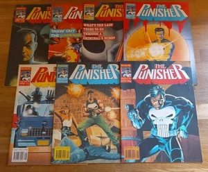 COMICS - Bundle Of X7 The Punisher Comics Magazines British Marvel UK  - Picture 1 of 2