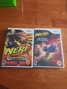 Nerf N-Strike (Nintendo Wii, 2007) And Nerf N Strike Elite. 2 Game Lot. - Picture 1 of 7